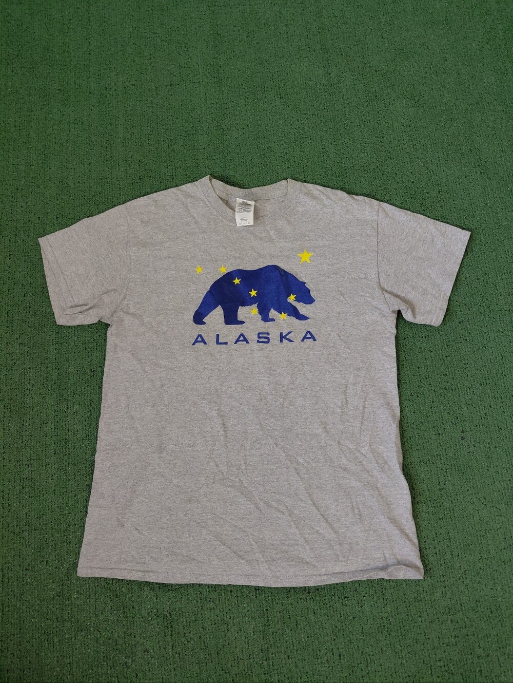 Alaska Big Dipper Constellation Bear Stars Gray T Shirt Sz Medium